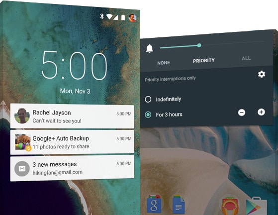 Google Android 5.0 Lollipop Enhanced Notification