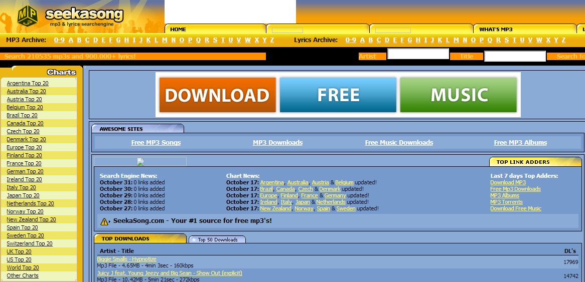 English mp3 songs free, download sites online