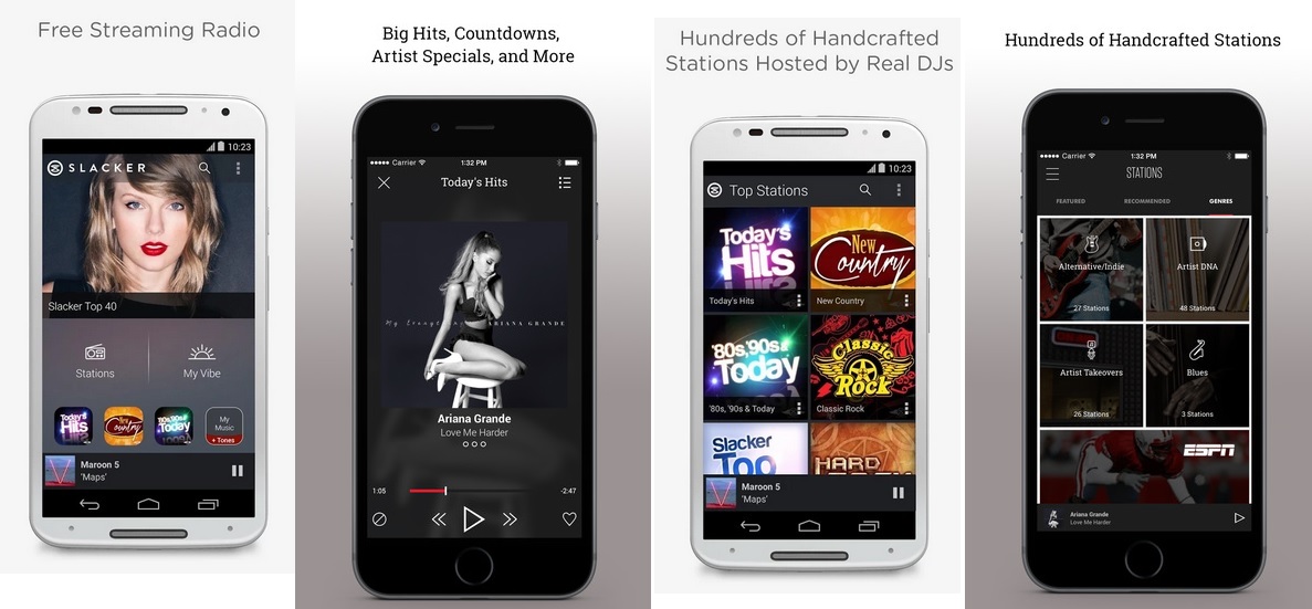 Slacker Radio - Best Music Streaming Apps for Android and iOS Power Users to Stream Music Online