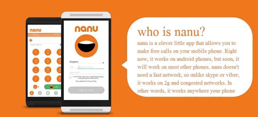 Make Free Calls to Any Mobile or Landline Users Even in 2G With Nanu Free Android App Minutes