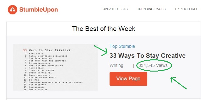 Tips to Use StumbleUpon to Get Million of Visitors to Your Site