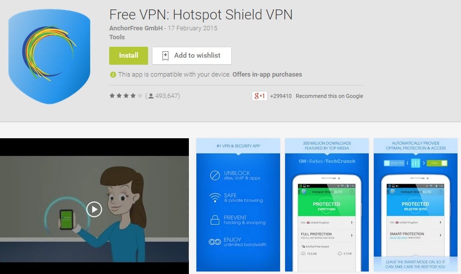 Hotspot Shield VPN - Free VPN Proxy - Most Popular Free Android VPN app