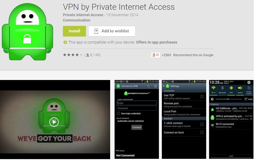 VPN by Private Internet Access - Latest Android VPN App