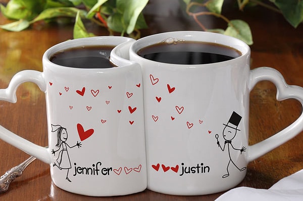 Personalized Love Mug Set to Gift Valentine's Day Couple Gift Ideas