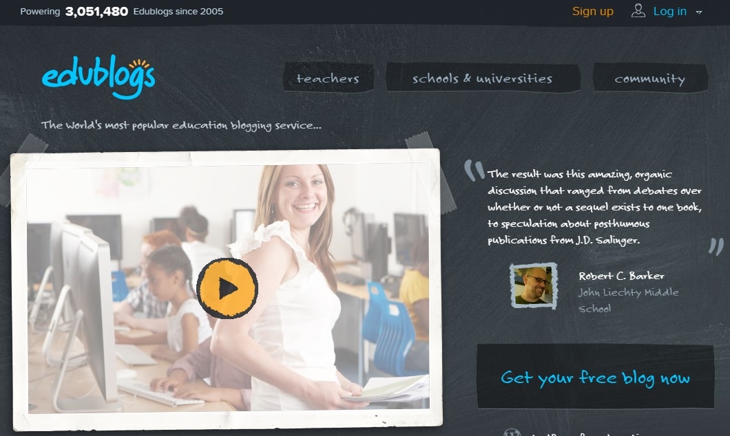 Edublogs - Educational Blog Portal for Creating Free Blog Sites for Teachers and Students