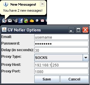 Google Voice Notifier - Desktop Client App for Linux and Other Java Operating Systems