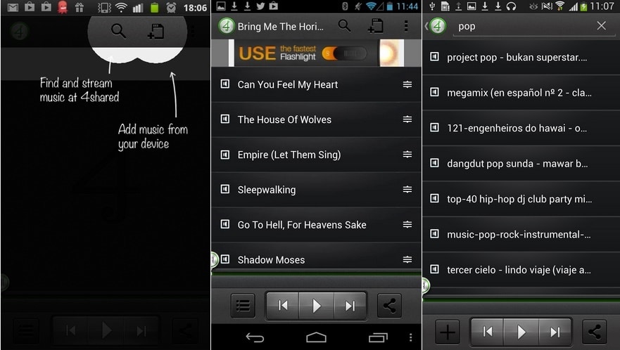 4Shared Free Android Music Downloader - Best Android Cloud Music