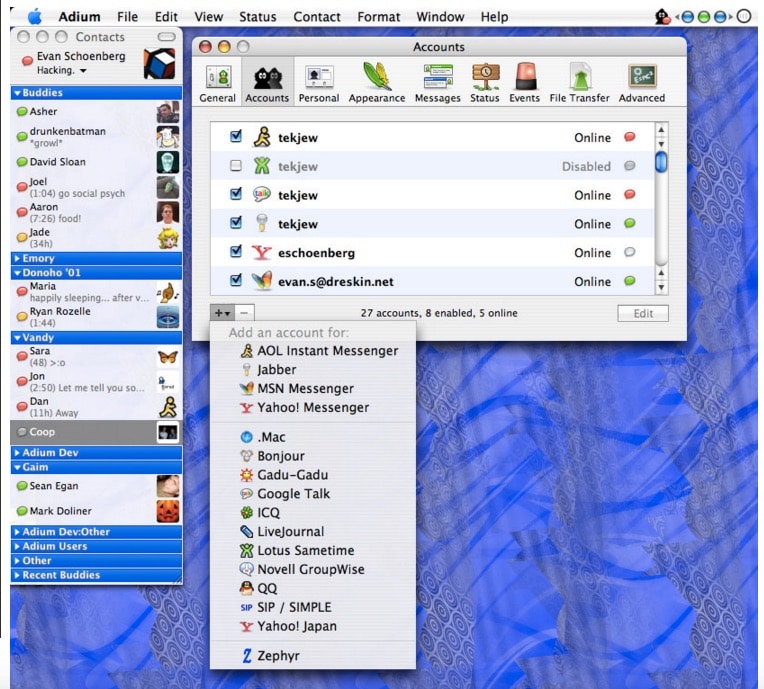 Adium - Best Free Instant Messaging Program Client for Mac OS X