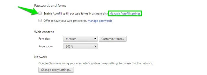 Disable-Autofill-in-Browser-Uncheck-Autofill - How to Clear Autofill: How to Delete Autofill in Chrome & other Browsers?