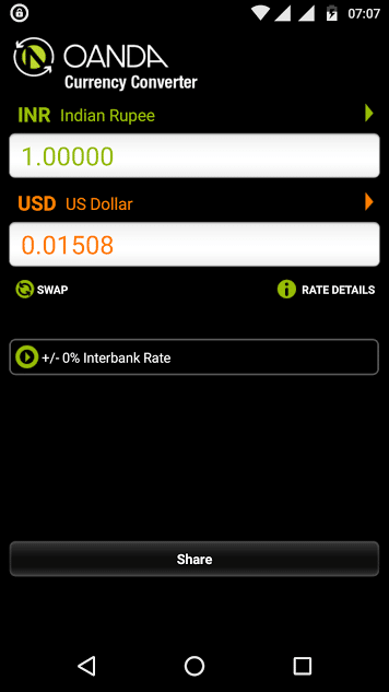 OANDA currency converter app for Android - free currency converter app - best Android currency app - currency exchange app