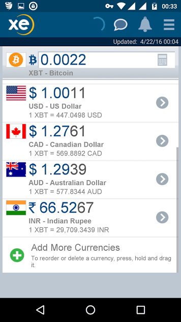 currency converter for phone - xe currency converter for Android - currency exchange app