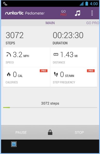 Runtastic Pedometer Step Counter Android App - Best Pedometer Apps for Android - Free Android Pedometer App