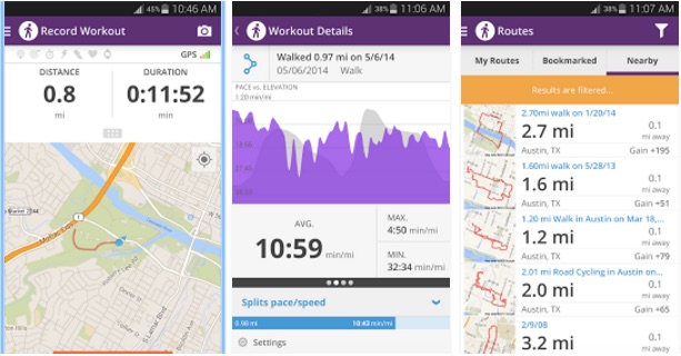 Walk with Map My Walk – Best Pedometer Apps for Android - Free Android Step Counter Appa