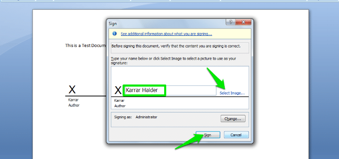 Insert Electronic Signature in Word - How to Sign a Word Document Digitally - How to Create Digital Signature in Word