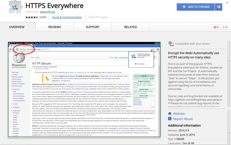 HTTPS everywhere - Best Chrome Extensions to Protect Privacy - Best Security Extensions for Chrome