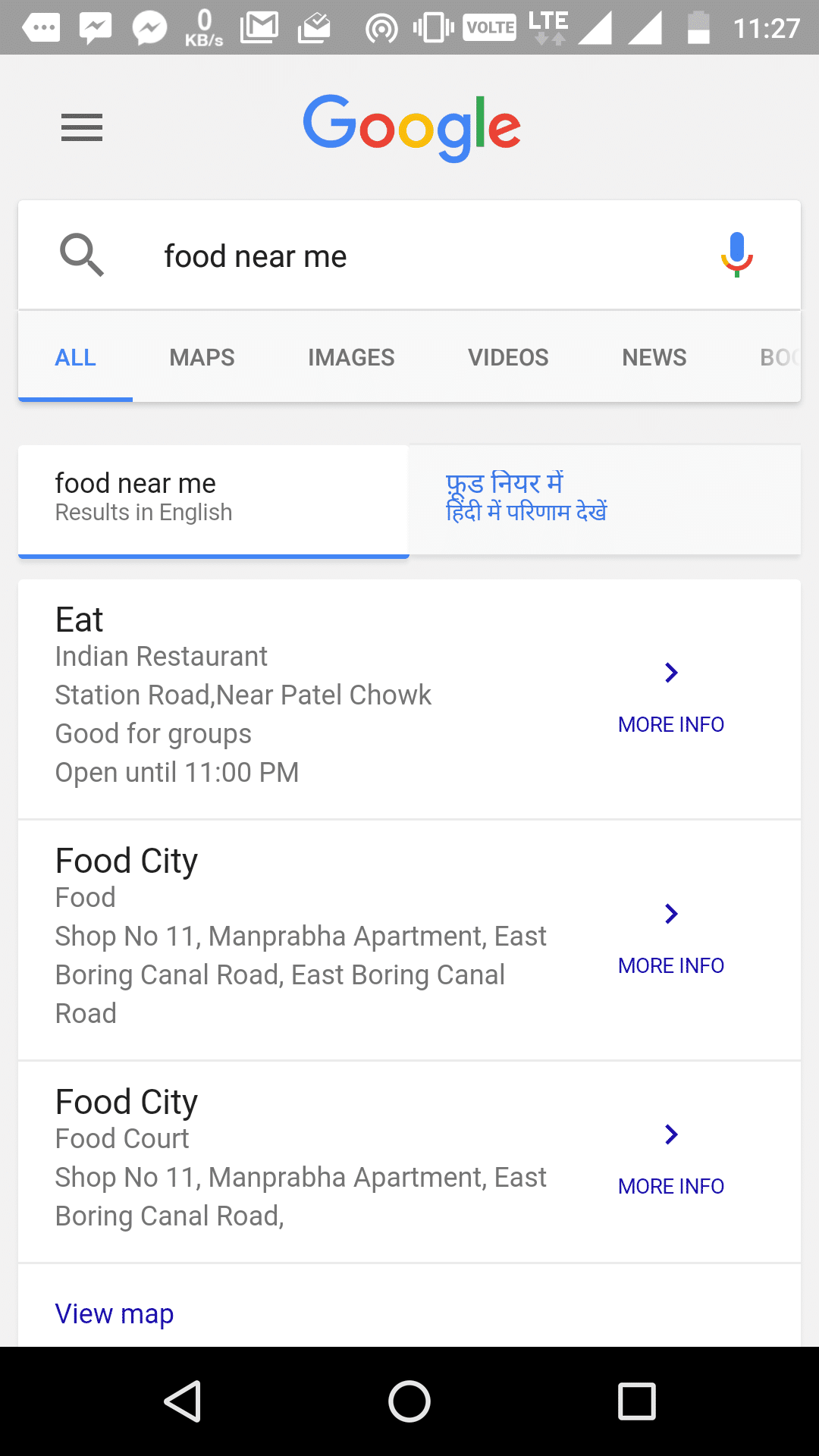 Google Search - Food Near Me - Find Restaurants for Chinese, Mexican, Thai, Fast Food Delivery Near Me