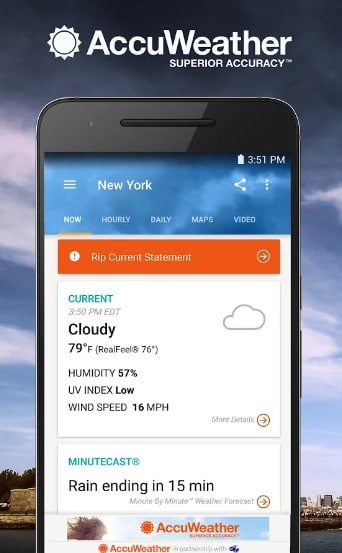 accuweather - best weather widgets for Android - Best Android Weather Apps - Best Weather Widgets for Android