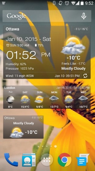 weather widget - best weather widgets for Android - Best Android Weather Apps - Best Weather Widgets for Android