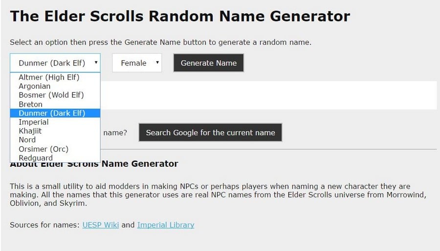 dark-elf-argonian-and-nord-name-generator - Best Skyrim Name Generators for Argonian, Dark Elf and Nord Names