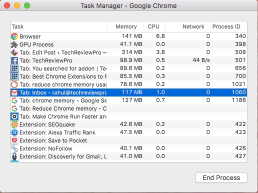 Free Up Space in Chrome from Task Manager to Reduce Chrome Memory Usage