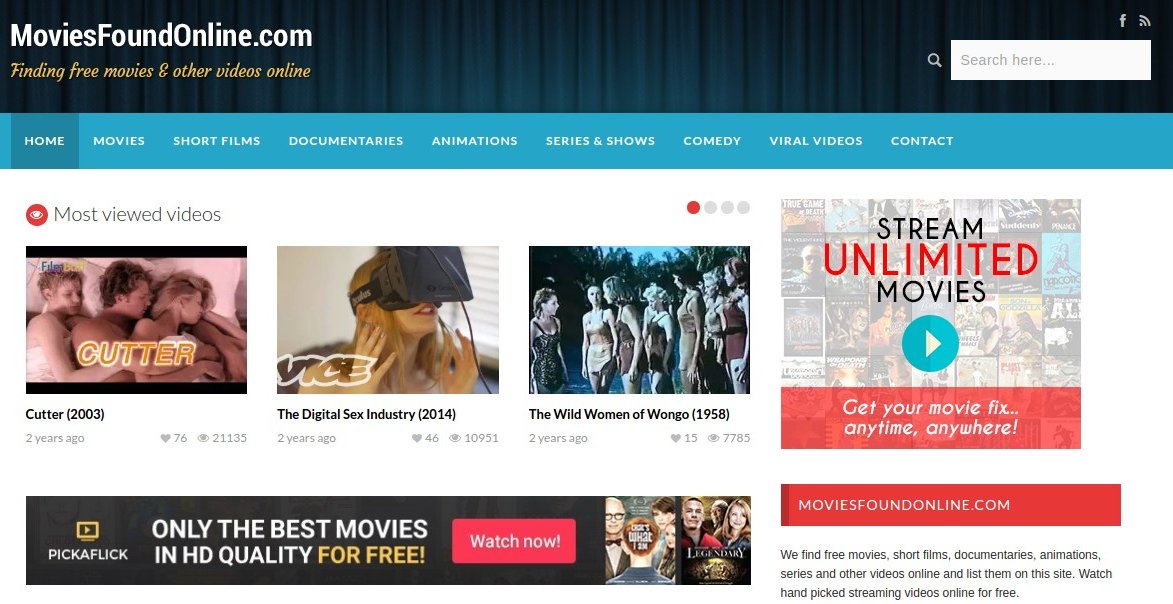 moviesfoundonline - Free Movie Sites - Top 10 Free Movie Sites to Legally Watch Full Length Movies Online Free