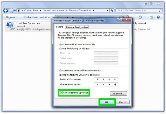 Validate Settings upon exit - Internet Speed Up Tips - 10 Internet Speed Up Tips and Tricks to Improve Your Slow Internet Experience