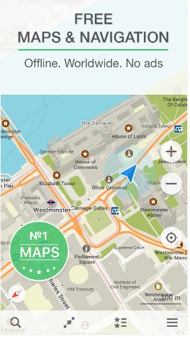 MAPS_ME - best navigation apps for android - navigation apps for Android - Top 9 Best Free Navigation Apps for Android - best apps for navigation