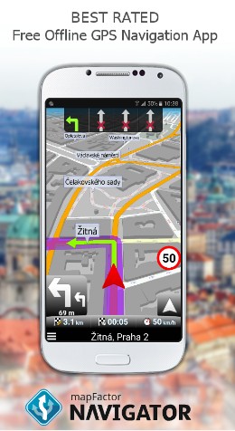 map factor - navigation apps for Android - Top 9 Best Free Navigation Apps for Android - best apps for navigation