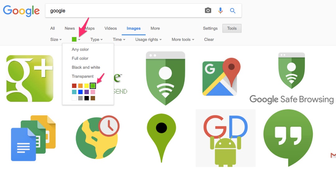 Google Search Tips and Tricks to Find a Particular Color of Images
