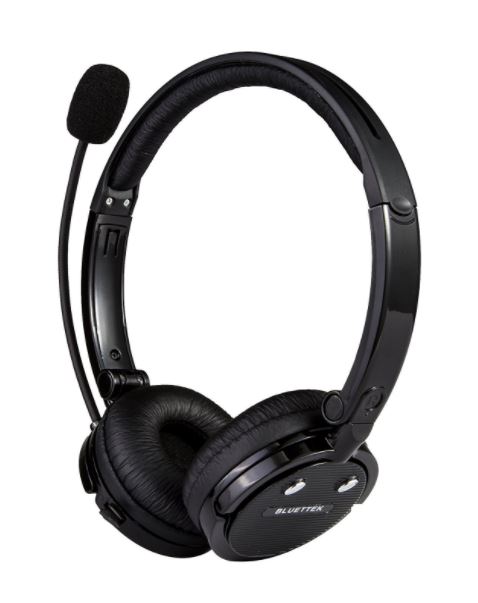 Bluettek Headset with Boom Mic - Best Bluetooth Headphones with Boom Mic