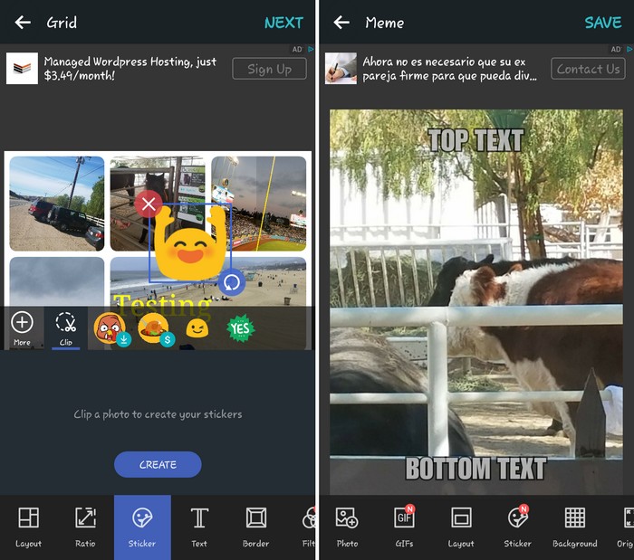 PhotoGrid - Side by Side Picture Apps for Android - 7 Best Side by Side Picture Apps for Placing Two Pictures into One