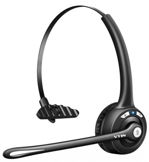 Bluetooth Headset with Boom Mic - Best Bluetooth Headphones with Boom Mic