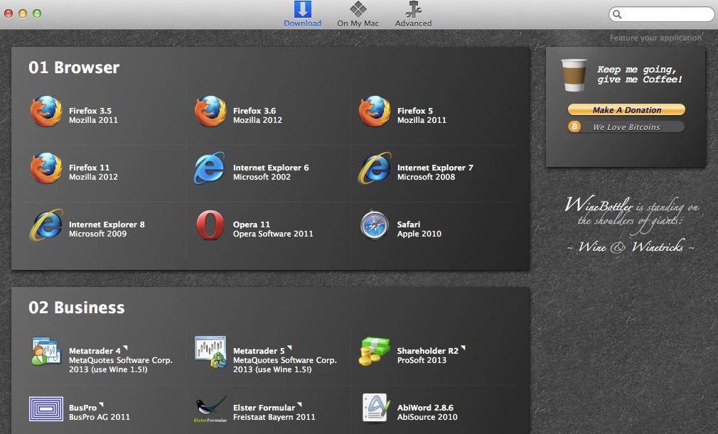 WineBottler - Install Windows on Mac - Best Windows Emulator for Mac