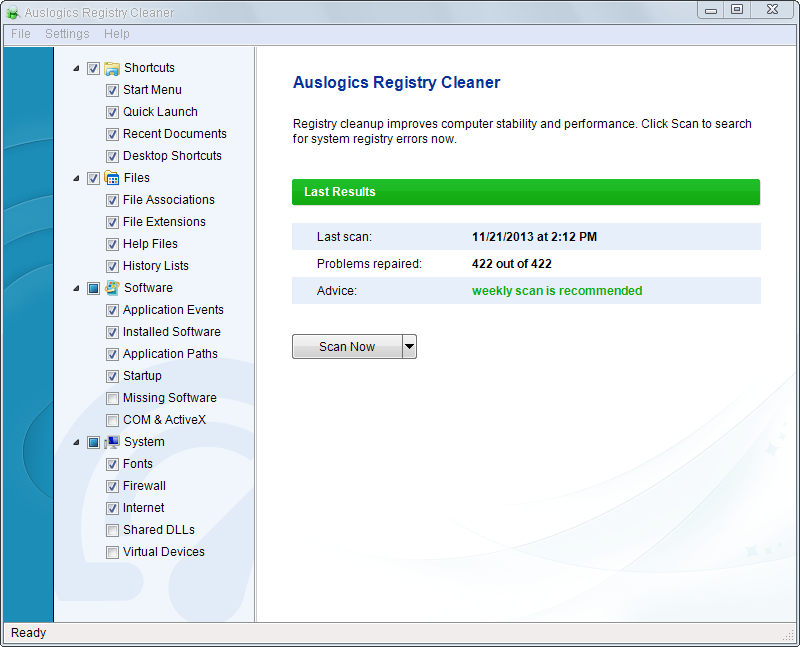 Auslogics Registry Cleaner - Best Free PC Registry Cleaner Software for Windows