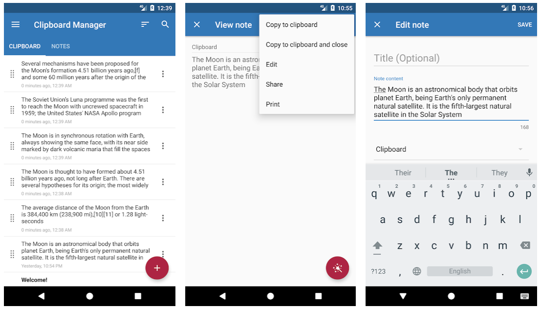 Clipboard Manager - Best New Android Apps of the Month