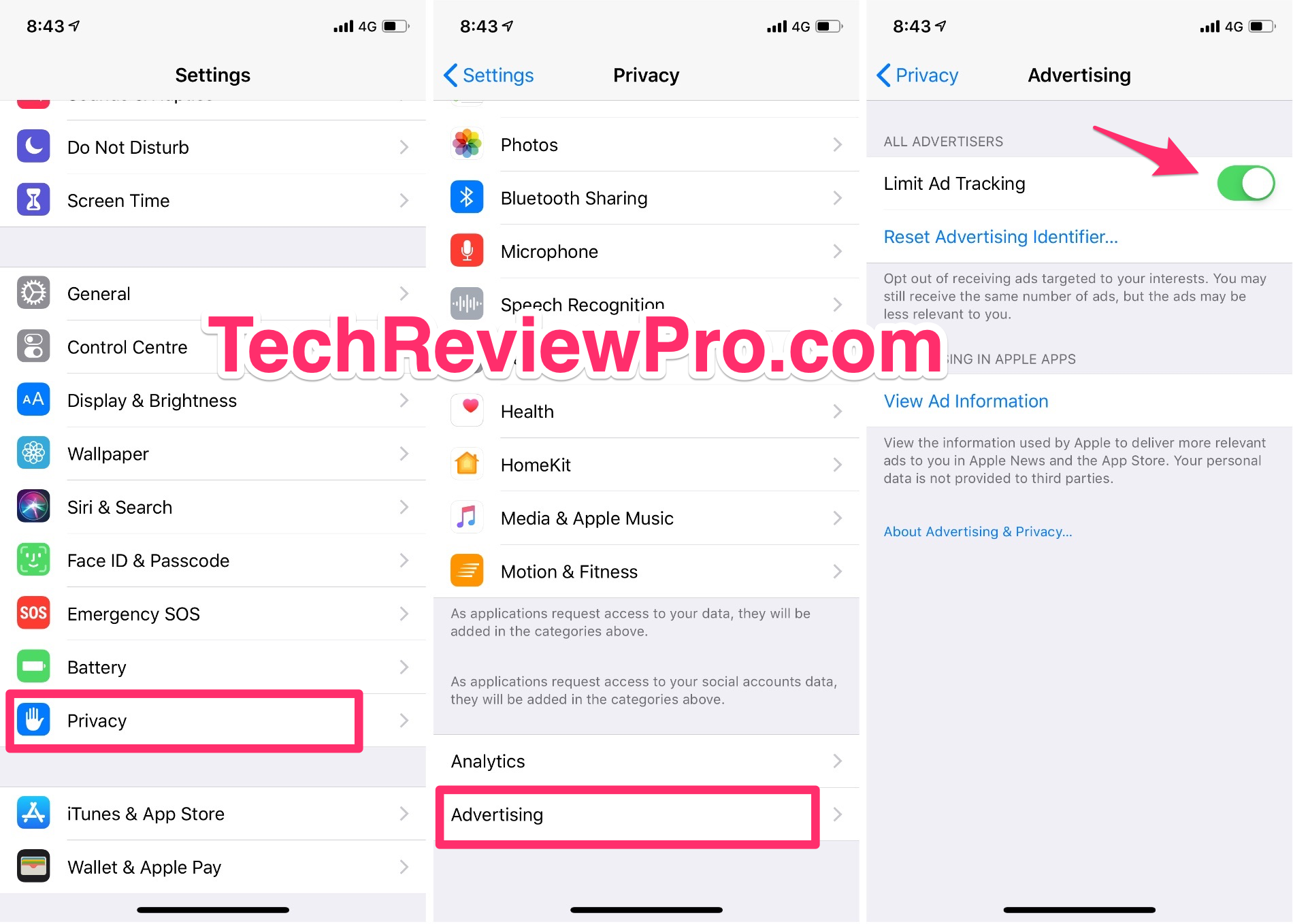 Limit Ad Tracking on iPhone XR - iOS 12 Hidden Tips Tricks