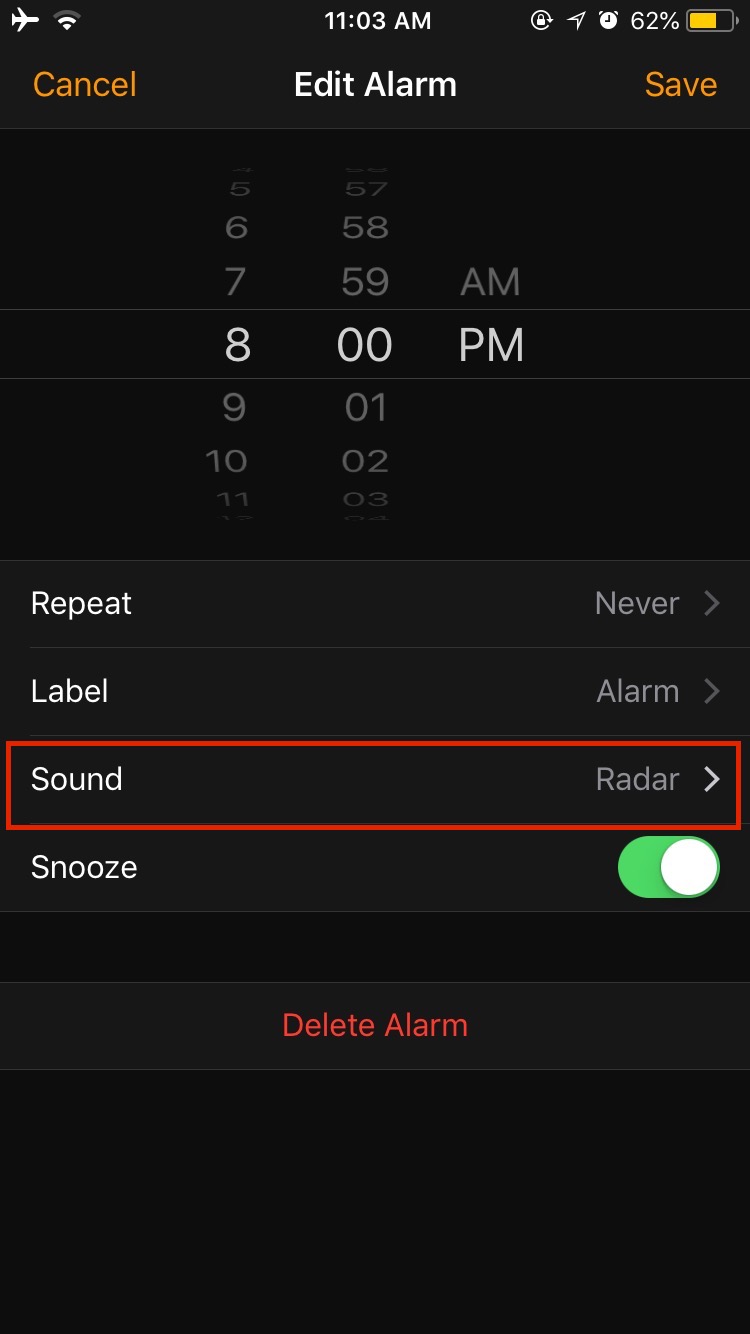 Alarm on iPhone Not Working
