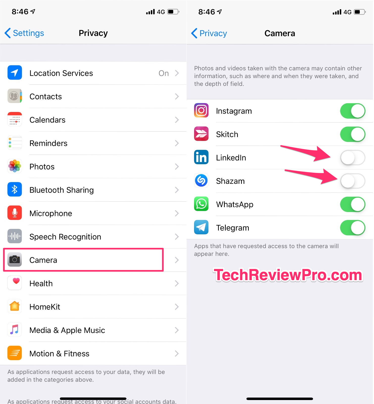 Turn Off Unauthorized Camera Access on iOS 12 iPhone Xs