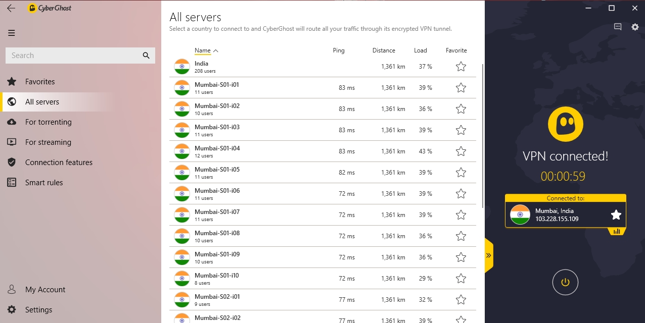 cyberghost india - Fastest Indian VPN  for Jio Users