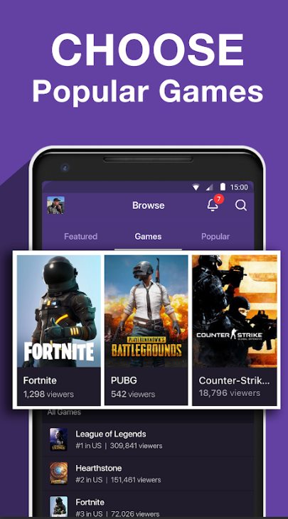 twitch - Best YouTube Alternative Video Watching Apps