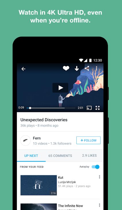 vimeo - Best YouTube Alternative Video Watching Apps