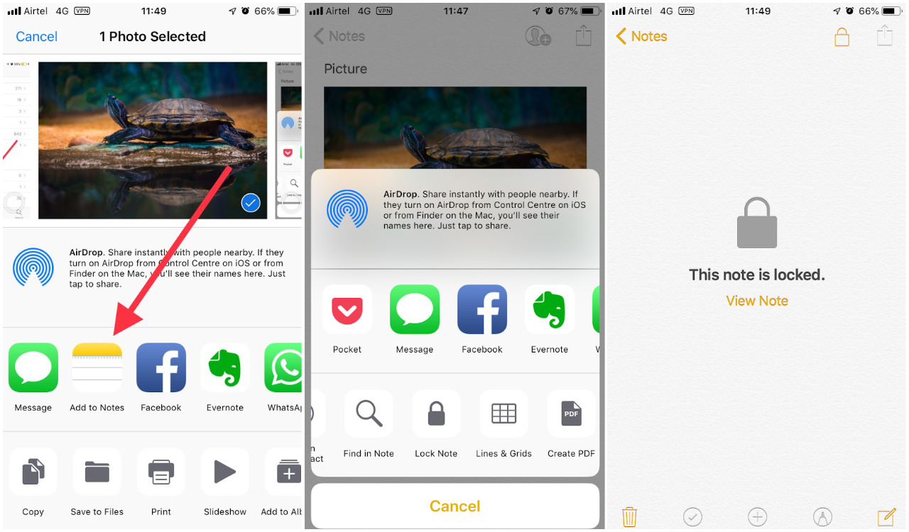 How to Hide Photos on iPhone using Notes App