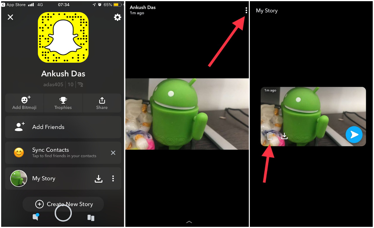 Delete Snapchat Stories How To Delete Snap Story On Snapchat