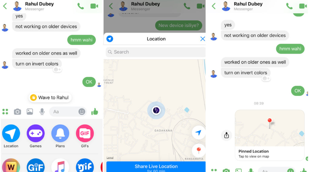 Sharing Location on Facebook Messenger - How to Send Your Location to Someone?