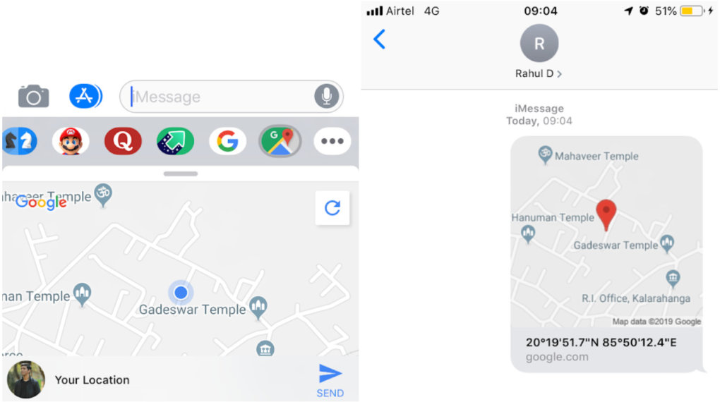 Share location using iMessages - How to Send Your Location to Someone?