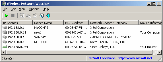Check who is Connected to my WiFi on Windows PC - Wireless Network Watcher for PC