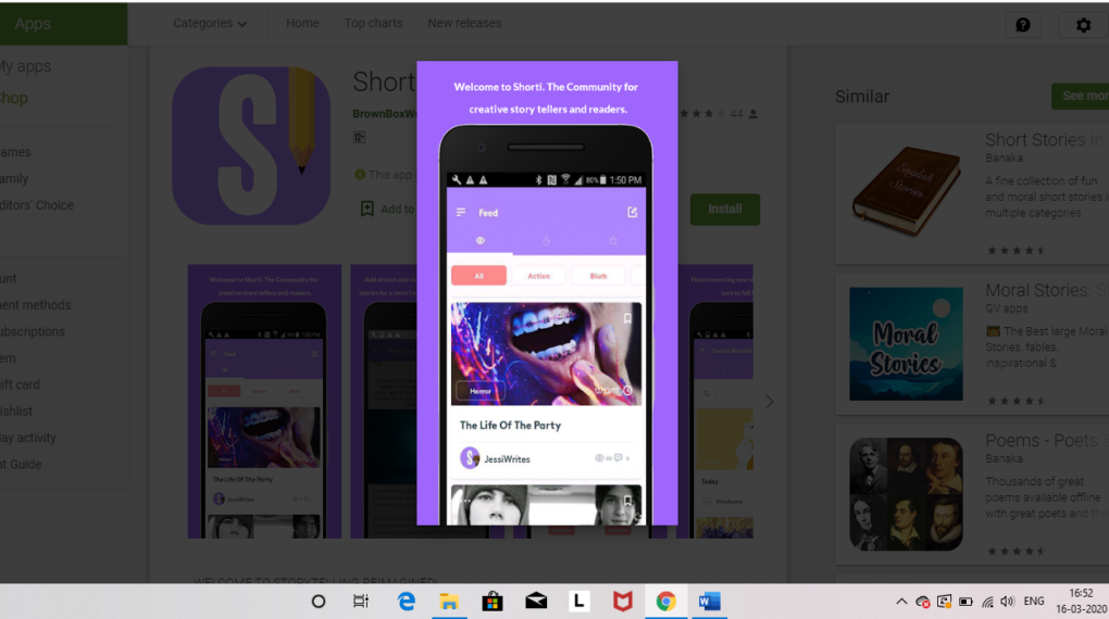 Shorti - Best Apps like Wattpad and Websites Like Wattpad