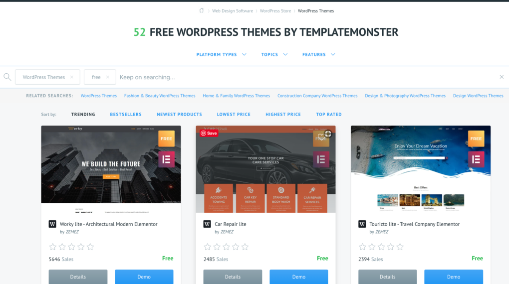 Download Free WP Themes - FREE WordPress Themes by TemplateMonster