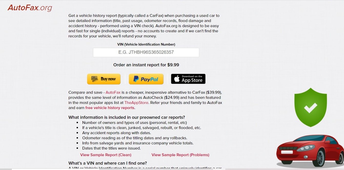 AutoFax - Best Free Carfax Alternative Similar to Carfax