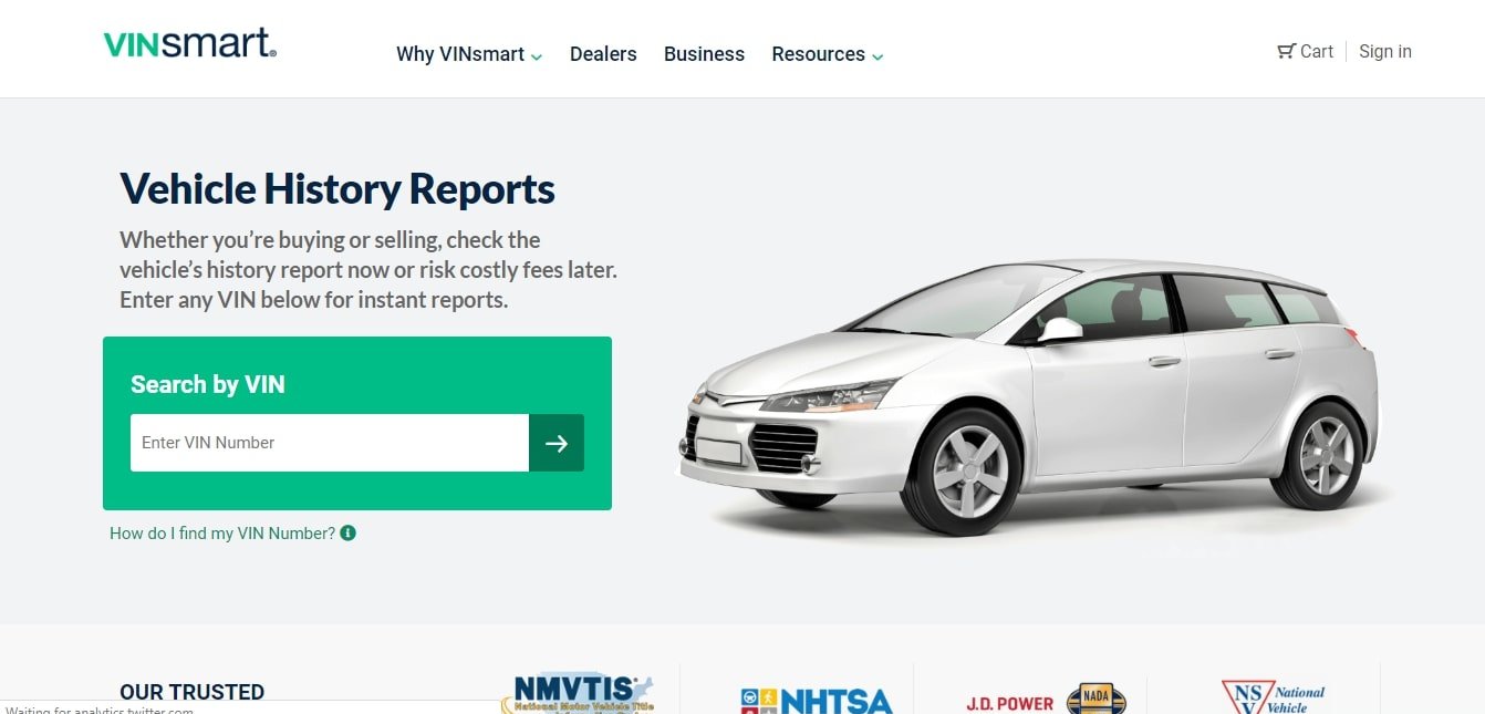 VinSmart - Free Carfax Alternative Similar to Carfax